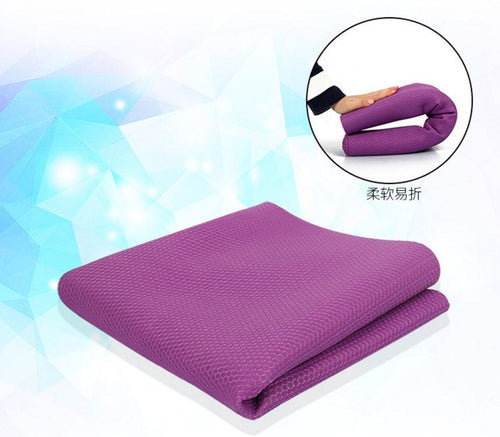 CROSSWAY Foldable 1.1 KGS Ultralight 1.5 mm Thickness Nonslip Natural Rubber Yoga Mat Gymnastics 183cm*61cm*1.5mm Yoga Mats