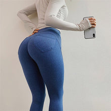 Load image into Gallery viewer, Women's Yoga Pants With Butt Pocket 4 Way Stretch Workout Sportswear Jogging Gym Leggings Scrunch Butt Fitness Sport Leggings