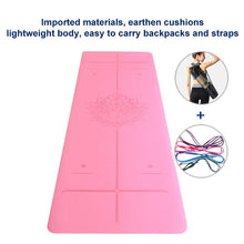 Load image into Gallery viewer, 5 MM TPE Yoga Mat With Position Line Non Slip Acupressure Exercise Pad Beginner Environmental Fitness Gym Mats With Bandages