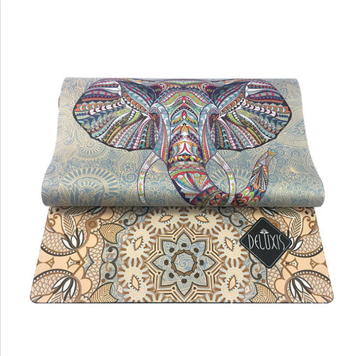 3.5mm Suede yoga mat Non-slip Comfortable Yoga Mat Fashion Printed Flower Pad Children's Fitness Mat