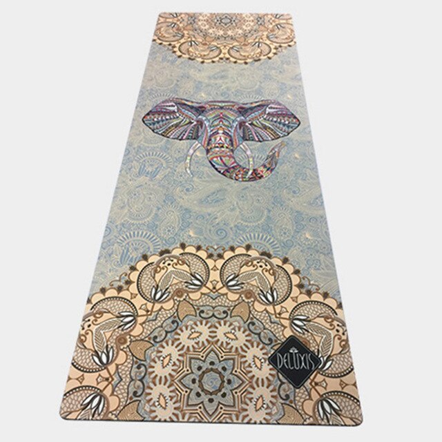 3.5mm Suede yoga mat Non-slip Comfortable Yoga Mat Fashion Printed Flower Pad Children's Fitness Mat