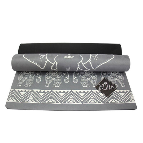 3.5mm Rubber Yoga Mat Yoga Print Goddess Pad Sports Fitness Flower Mat Non-slip widened suede travel mat