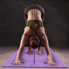 Load image into Gallery viewer, 2019 Position Line More Longer  Natural Rubber Non-Slip Tapete Yoga Suede Fabric Lose Weight Exercise Mat Fitness Yoga Mat