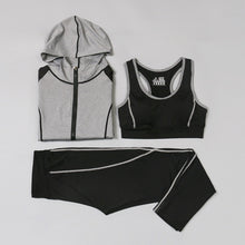 Load image into Gallery viewer, Swimmart 3Pcs Women Yoga Sets Fitness Sport Bra+Yoga Pants +Coat Leggings Set Gym Running Sport Suit Set Workout Clothes Female