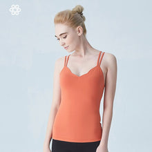 Load image into Gallery viewer, Women Yoga Shirts Vest Ladies Girls Sleeveless Crop Top Sports Girls Shirts Professional Fitness Gym Workout Running Slim Top