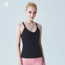 Load image into Gallery viewer, Women Yoga Shirts Vest Ladies Girls Sleeveless Crop Top Sports Girls Shirts Professional Fitness Gym Workout Running Slim Top