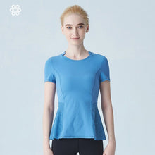 Load image into Gallery viewer, Women Yoga Shirts Vest Ladies Girls Short Sleeves Crop Top Sports Shirts Professional Fitness Gym Workout Running Slim Top New