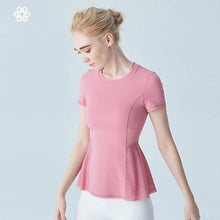 Load image into Gallery viewer, Women Yoga Shirts Vest Ladies Girls Short Sleeves Crop Top Sports Shirts Professional Fitness Gym Workout Running Slim Top New