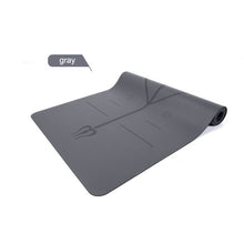 Load image into Gallery viewer, Pu Yoga Mat 5mm Natural Rubber Non-slip Yoga Mat With Position Line Pilates Mats