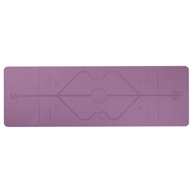 1830*610*6mm TPE Fitness Yoga Mat Met Tasteless Anti-slip Sports Gym Pads with Position Line Gymnastiek Matten for Beginner