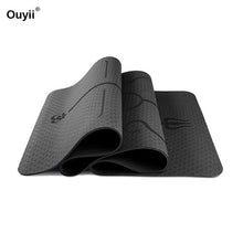 Load image into Gallery viewer, New TPE Yoga Mat Non-slip Exercise Sports Mats For Fitness Gym Environmental Tasteless Pad Gymnastics 183*80*CM Thickness 6mm