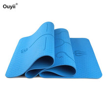 Load image into Gallery viewer, New TPE Yoga Mat Non-slip Exercise Sports Mats For Fitness Gym Environmental Tasteless Pad Gymnastics 183*80*CM Thickness 6mm