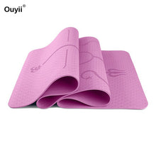 Load image into Gallery viewer, New TPE Yoga Mat Non-slip Exercise Sports Mats For Fitness Gym Environmental Tasteless Pad Gymnastics 183*80*CM Thickness 6mm