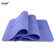 Load image into Gallery viewer, New TPE Yoga Mat Non-slip Exercise Sports Mats For Fitness Gym Environmental Tasteless Pad Gymnastics 183*80*CM Thickness 6mm