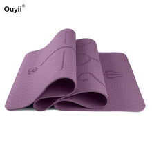 Load image into Gallery viewer, New TPE Yoga Mat Non-slip Exercise Sports Mats For Fitness Gym Environmental Tasteless Pad Gymnastics 183*80*CM Thickness 6mm