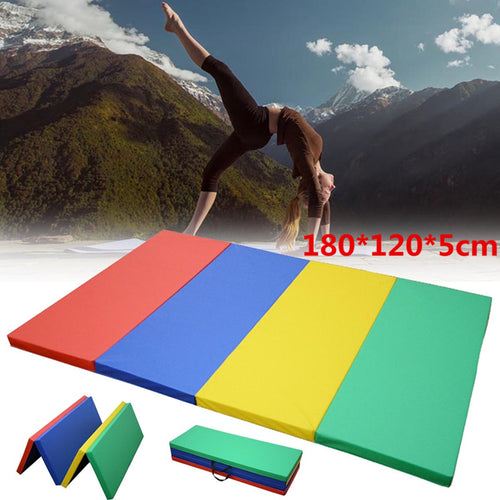 180X120X5cm Gymnastic Folding Gymnastics Panel Gym Exercise Yoga Pad Tumbling Fitness Mat Outdoor Camping Damp Proof Yoga Mat