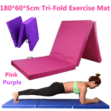 Load image into Gallery viewer, Portable Gymnastics Mat Folding Panel PVC Yoga Mats Stretching Fitness Exercise Tumbling Rolling Pad Outdoor Camping Damp Proof
