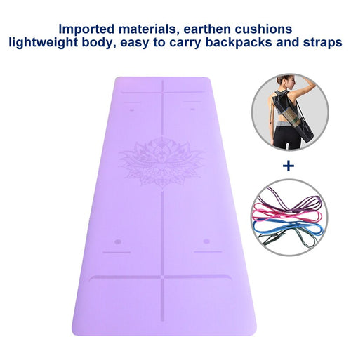 1830*680*5mm TPE Yoga Mat Non-Slip Sport Gym Soft Pilates Mats Natural Rubber Acupressure Workout Fitness Exercise Mat For Gym
