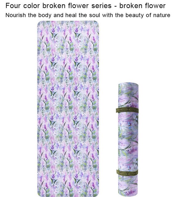 5mm Cuihua soft high rebound TPE printing suede yoga mat 184x66cm