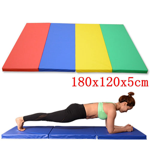 Gymnastic Folding Gymnastics Panel Gym Exercise Yoga Pad Tumbling Fitness Mat Outdoor Camping Damp Proof Yoga Mat 180X120X5cm