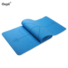 Load image into Gallery viewer, New 6mm thickness Yoga Sport Fitness Mat 183*61cm TPE For Beginner Environmental Fitness Gymnastic Yoga Mat