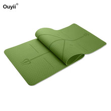 Load image into Gallery viewer, New 6mm thickness Yoga Sport Fitness Mat 183*61cm TPE For Beginner Environmental Fitness Gymnastic Yoga Mat