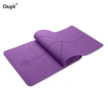 Load image into Gallery viewer, New 6mm thickness Yoga Sport Fitness Mat 183*61cm TPE For Beginner Environmental Fitness Gymnastic Yoga Mat