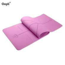 Load image into Gallery viewer, New 6mm thickness Yoga Sport Fitness Mat 183*61cm TPE For Beginner Environmental Fitness Gymnastic Yoga Mat