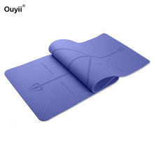 Load image into Gallery viewer, New 6mm thickness Yoga Sport Fitness Mat 183*61cm TPE For Beginner Environmental Fitness Gymnastic Yoga Mat
