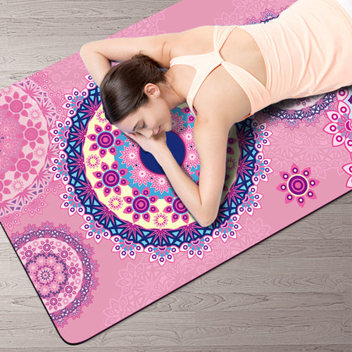 free shipping heat transfer printing high quality natural rubber yoga mat with soft surface