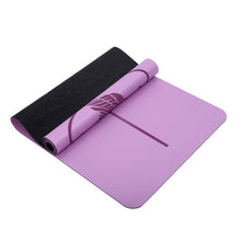 Load image into Gallery viewer, Natural rubber PU yoga mat professional sports fitness non-slip black large