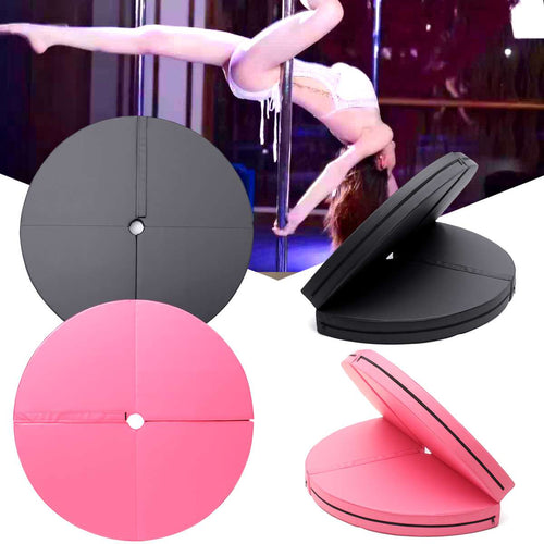 Foldable Pole Dance Carpet Mat Round Cotton Yoga Mats for Fitness Tasteless Gym Exercise Sport Safety Mats Protector Pads Women