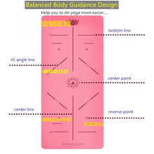 Load image into Gallery viewer, 185X68cm Natural PU Yoga Mat Fitness Gym Sports Mats Pilates Exercise Pads Non-slip Yoga mats 3mm Absorb Sweat Odorless big size