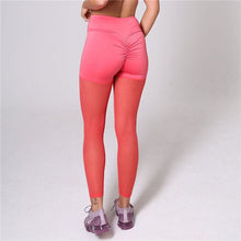 Load image into Gallery viewer, CHRLEISURE Mesh High Elastic Yoga Pants Women Sport Leggings Tight Leggings Yoga For Women Sport Pants Gym Gym Leggings