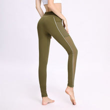 Load image into Gallery viewer, Women Pocket Yoga Pants Hight Waist Sport Leggings Mesh Patchwork Gym Leggings Bodybuilding Run Yoga Tight XL Pants For Fitness