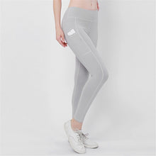 Load image into Gallery viewer, Pocket Solid Sport Yoga Pants High Waist Mesh Sport Leggings Fitness Women Yoga Leggings Training Running Pants Yoga Pants Women