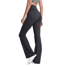 Load image into Gallery viewer, NWT 2019 Power Flex Boot Cut Yoga Pants Tummy Control Workout Running Exercie Gym Cleggings 4 Way Stretch Boot Leg Yoga Pants