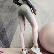 Load image into Gallery viewer, Women's High Waist Pink Yoga Pants Tummy Control Workout Running 4 Way Stretch Sport Leggings Ombre Seamless Gym Leggings