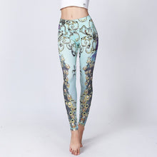 Load image into Gallery viewer, New Digital print yoga nine point pants European lean speed dry exercise factory direct sales 2018 colorful