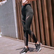 Load image into Gallery viewer, Wmuncc Summer Sports Leggings Women Mesh Patchwork Quick-drying Training Yoga Pants Tight Fitness Stretch Running Gym Trousers