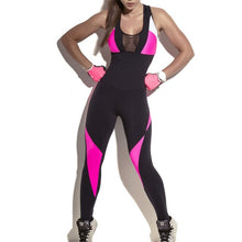 Load image into Gallery viewer, Gym Sport Suit Women Tracksuit Yoga Set Backless  Running Sportswear Leggings Tight Jumpsuits Workout Fitness Clothing