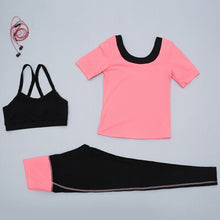 Load image into Gallery viewer, Yoga Set Three Pieces Women Sports Wear For Women Fitness Leggings Running Women Breathable Exercise Sport Suit Outdoor