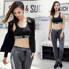 Load image into Gallery viewer, Yoga Sets Women Gym Clothes Sports Bra + Pants + Jacket Women 3 Piece Long Pants Outdoor Quick Drying Sportswear Running Clothes