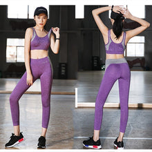 Load image into Gallery viewer, Women Yoga Set Sexy Breathable Sport Suit Padded Push Up Shockproof Sports Bras Pants Fitness Gym Set Sportswear Workout Clothes