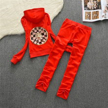 Load image into Gallery viewer, 2019 Women&#39;s Yoga Set  Fitness Clothing Women Sweatshirt Pants Sets Velvet Tracksuit Women Velour smooth soft Suit
