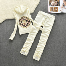 Load image into Gallery viewer, 2019 Women&#39;s Yoga Set  Fitness Clothing Women Sweatshirt Pants Sets Velvet Tracksuit Women Velour smooth soft Suit