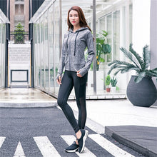 Load image into Gallery viewer, Clothes Dry Sportswear Trousers Female Coat Costume Fitness Tights Sport Suit Top Yoga Set Women&#39;s Tracksuit 2018 New