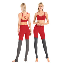 Load image into Gallery viewer, New Women Sport Suit Gym Yoga Sets 2 Pcs Women Tracksuits Fitness Running Gym Sportswear Female Slimming Gym Workout Clothing