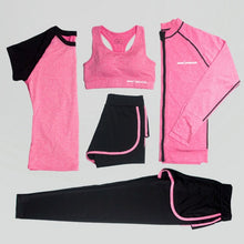 Load image into Gallery viewer, Autumn summer new yoga set five-piece slimming quick-drying fitness clothes outdoor running fitness five-piece