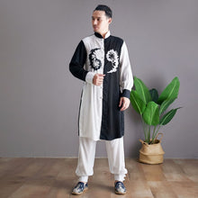 Load image into Gallery viewer, Autumn Men Tai Chi Martial Arts Uniforms Cotton Linen Loose Sweatshirts Wide Leg Pant Jogger Exercise Casual Yoga Set Activewear